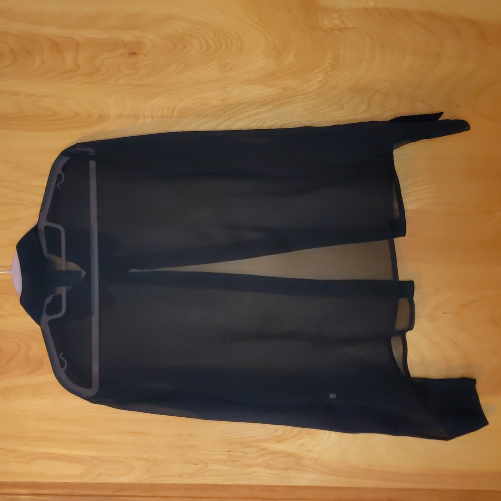 Express Sheer Button Down Blouse - image 4